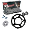 Sprockets & Chain Kit RK 520 ZXW Grey Steel SUZUKI GS 500 E 94-98 Free Riveter