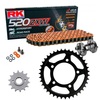 Sprockets & Chain Kit RK 520 ZXW Orange SUZUKI GS 500 E 94-98 Free Riveter