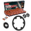 Sprockets & Chain Kit RK 525 ZXW Orange TRIUMPH Tiger 900 RALLY 20-23 Free Riveter