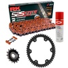Sprockets & Chain Kit RK 525 ZXW Orange TRIUMPH Tiger 900 RALLY Pro 20-23