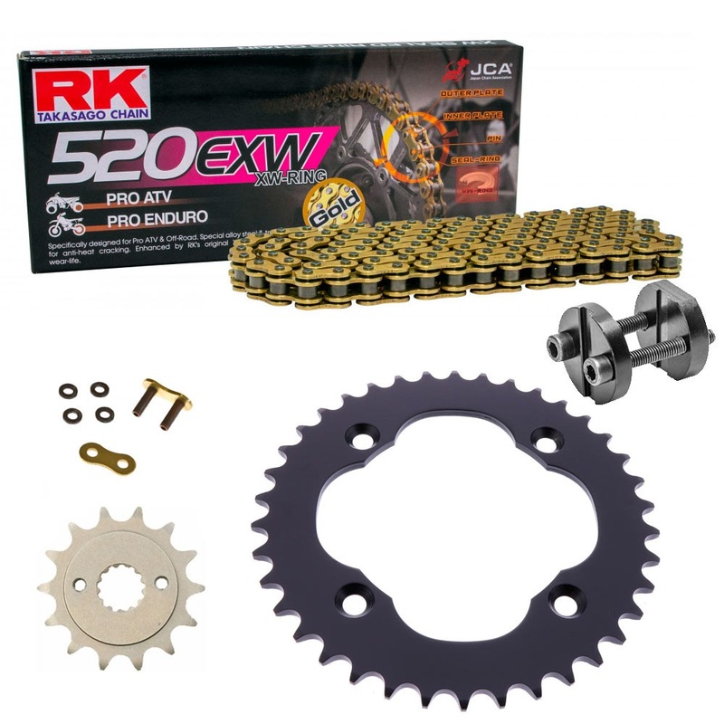 Kit de Arrastre RK 520 EXW ORO SUZUKI LTZ 400 Quadsport 09-20 Remachadora Gratis