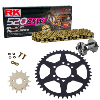 Kit de Arrastre RK 520 EXW ORO SUZUKI LTZ 400 Quadsport 03-08 Remachadora Gratis