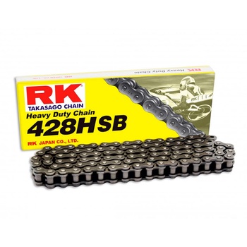 CADENA RK 428HSB GRIS ACERO ENGANCHE CLIP