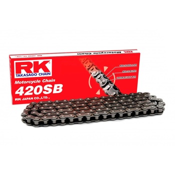 CADENA RK 420 SB GRIS ACERO ENGANCHE CLIP SIN RETEN