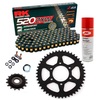 Sprockets & Chain Kit RK 520 ZXW Black/Gold KAWASAKI Versys 650 KLE 07-25 Free Chain Clean Spray!!