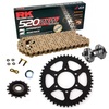 Sprockets & Chain Kit RK 520 ZXW Gold KAWASAKI ER-6 F 650 06-17 Free Riveter