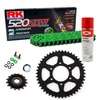 Sprockets & Chain Kit RK 520 ZXW Green KAWASAKI ER-6 F 650 06-17 Free Chain Clean Spray!!