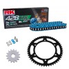 Sprockets & Chain Kit RK 428 XRE Blue Reinforced DAELIM Daystar VL 125 00-07
