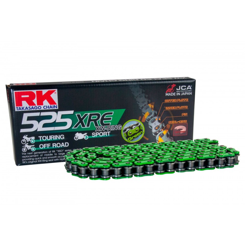 CADENA RK 525 XRE VERDE XW-RING