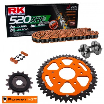 Kit de Arrastre  KTM Adventure 390 2020-2025 Power Kit 520 XRE NARANJA REMACHADORA GRATIS!!