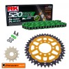 SUZUKI LTZ 400 Quadsport 03-08  Colours Power Kit Chain Kit Green Dual Sprocket Gold