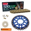 SUZUKI LTZ 400 Quadsport 03-08  Colours Power Kit Chain Kit Gold Dual Sprocket Blue