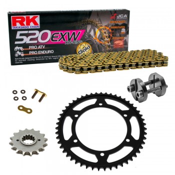 Sprockets & Chain Kit RK 520 EXW Gold BETA RR 430 15-24 Free Riveter