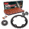 Sprockets & Chain Kit RK 525 ZXW Orange KTM Super Duke R 1390 24-26 Free Riveter