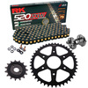 Sprockets & Chain Kit RK 520 ZXW Black/Gold KTM RC 390 22-25 Free Riveter