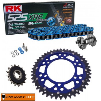 Kit de Arrastre YAMAHA Tenere 700 XTZ 19-25 RK 525 XRE Power Kit Azul Reforzado  Remachadora Gratis!!