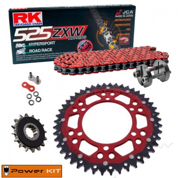 Kit de Arrastre YAMAHA Tenere 700 19-25 Power Kit Rojo Super Reforzado Remachadora Gratis!!