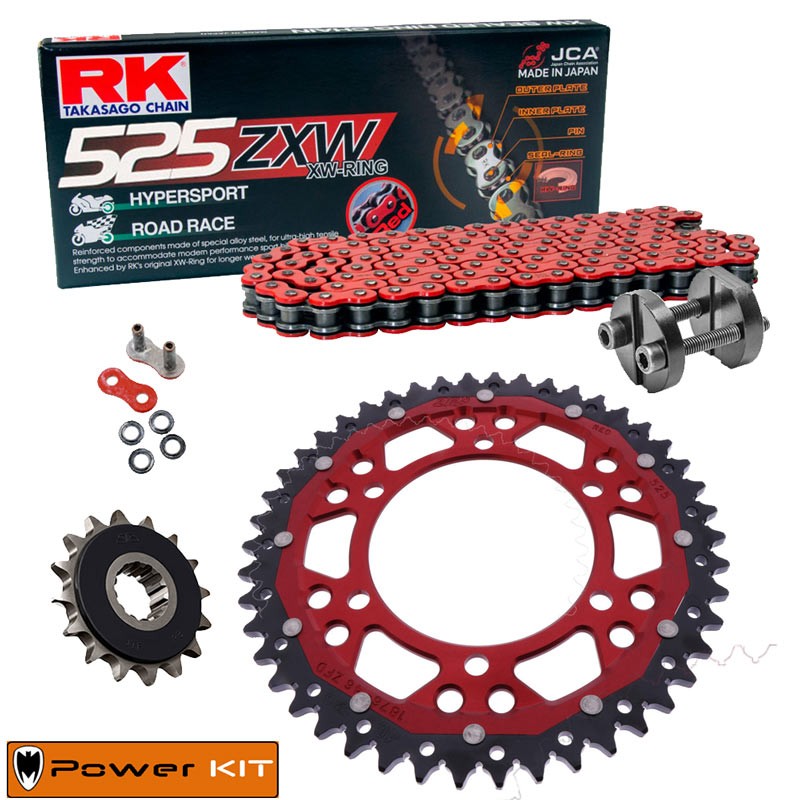 Kit de Arrastre YAMAHA Tenere 700 19-25 Power Kit Rojo Super Reforzado Remachadora Gratis!!