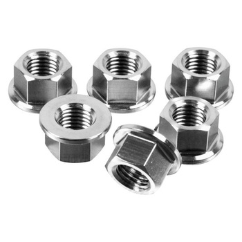 PACK 6 TUERCAS DE CORONA M12X1,50MM PLATEADAS ACERO INOXIDABLE