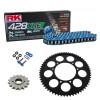 Sprockets & Chain Kit RK 428 XRE Blue Reinforced UM DSR Adventure TT (Spokes) 18-24