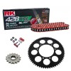Sprockets & Chain Kit RK 428 XRE Red Reinforced UM DSR Adventure TT (Spokes) 18-24