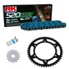Sprockets & Chain Kit RK 520 XRE Blue VOGE 650 DSX 23-24 