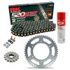 Sprockets & Chain Kit RK 520 ZXW Black/Gold HYOSUNG Aquila 650 Conversion 06-17