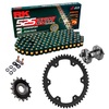 Sprockets & Chain Kit RK 525 ZXW Black/Gold TRIUMPH Tiger 900 GT 24-25 Free Riveter