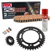 Sprockets & Chain Kit RK 525 ZXW Orange KTM SUPER ADVENTURE 1390 25-26 Free Riveter