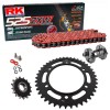 Sprockets & Chain Kit RK 525 ZXW Red KTM SUPER ADVENTURE 1390 25-26 Free Riveter
