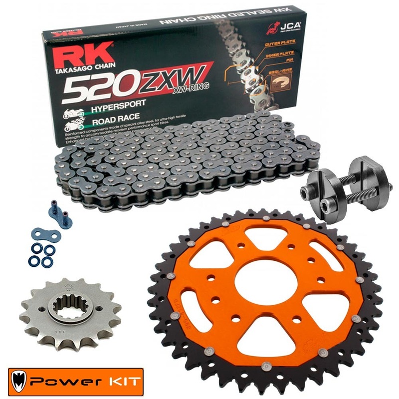 Kit de Arrastre  KTM Duke 390 25-26 Power Kit Reforzado 520 ZXW GRIS REMACHADORA GRATIS!!