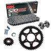 Sprockets & Chain Kit RK 520 ZXW Grey Steel Kawasaki Ninja 650 17-25 Free Riveter