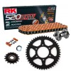 Sprockets & Chain Kit RK 520 ZXW Orange Kawasaki Z 650 17-25 Free Riveter
