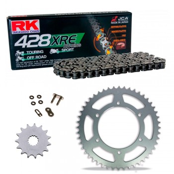 Kit de Arrastre RK 428 XRE GRIS ACERO Beta RR 125 Motard LC 4T 21-25