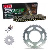 Sprockets & Chain Kit RK 520 XRE Black/Gold  Aprilia Tuono 457 24-25 