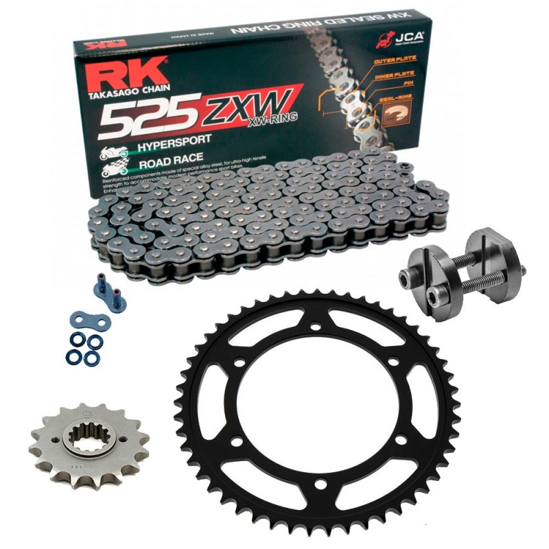 Kit de Arrastre RK 525 ZXW Super Reforzado GRIS ACERO BMW F 900 R 2020-2026 Remachadora Gratis!