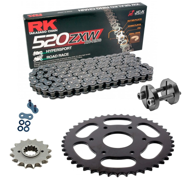 Sprockets & Chain Kit RK 520 ZXW Grey Steel Husqvarna Vitpilen 125 24-25Free Riveter