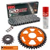 Kit de Arrastre  Duke 390 13-23 Power Kit Naranja Super Reforzado GRIS ACERO