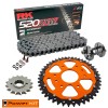 Kit de Arrastre  Adventure 390 X 2025 Power Kit Naranja Super Reforzado GRIS ACERO Remachadora Gratis! 