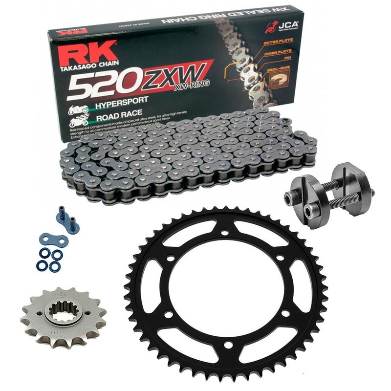 Sprockets & Chain Kit RK 520 ZXW Grey Steel Husqvarna Vitpilen 401 18-23 Free Riveter