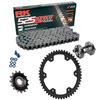 Sprockets & Chain Kit RK 525 ZXW Black/Gold TRIUMPH Speed Triple 1200 RR 22-25 Free Riveter