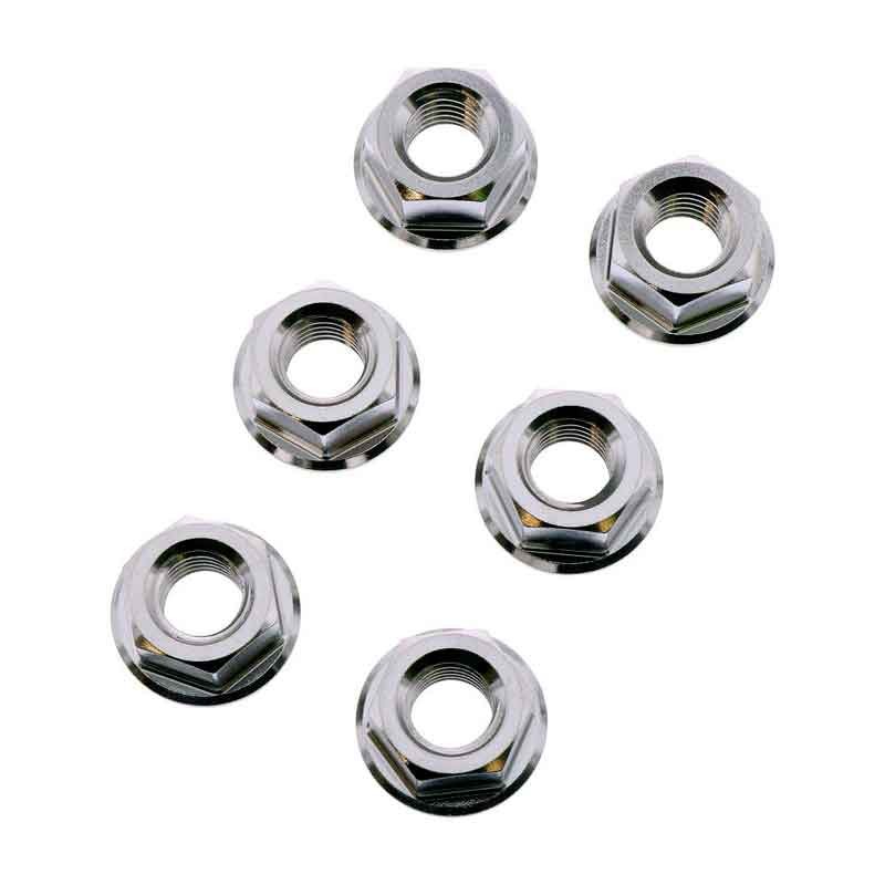 Rear Sprocket Stainless Steel Nut Set M8x1.25MM (6) Silver (3548)