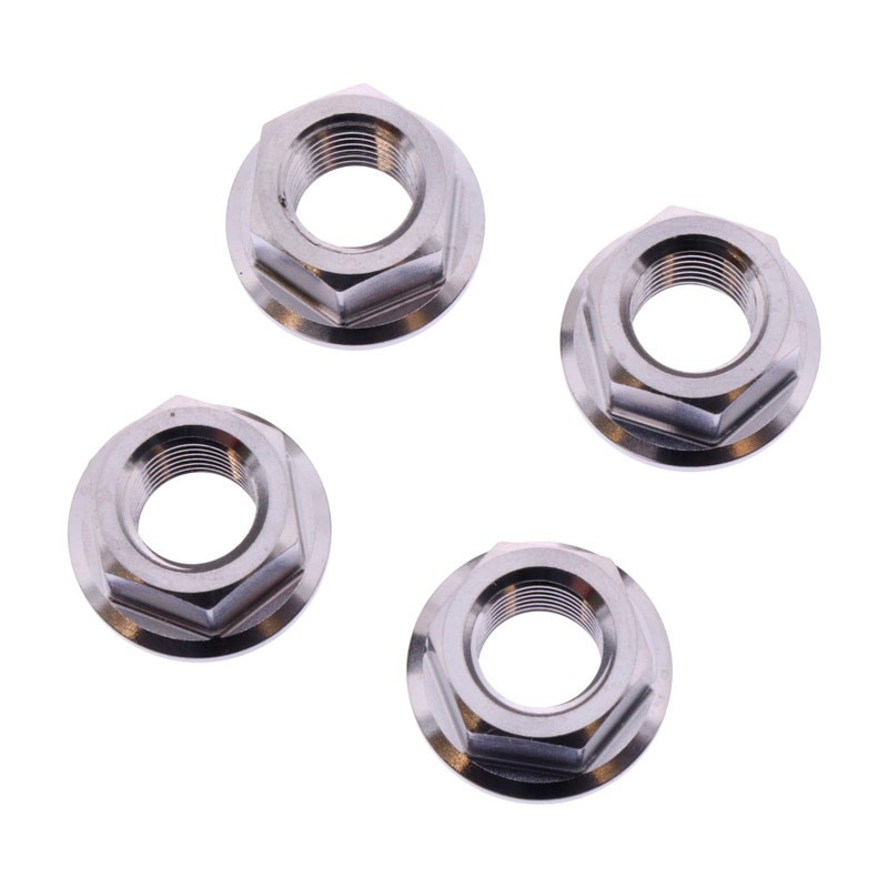Rear Sprocket Inox Steel Nut Set M10X1.25MM (4) Silver (3546)