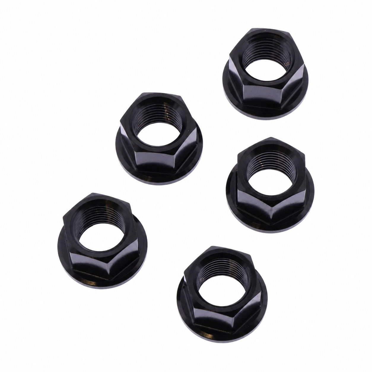 Rear Sprocket Stainless Steel Nut Set M12x1.25MM (5) Black (3564)