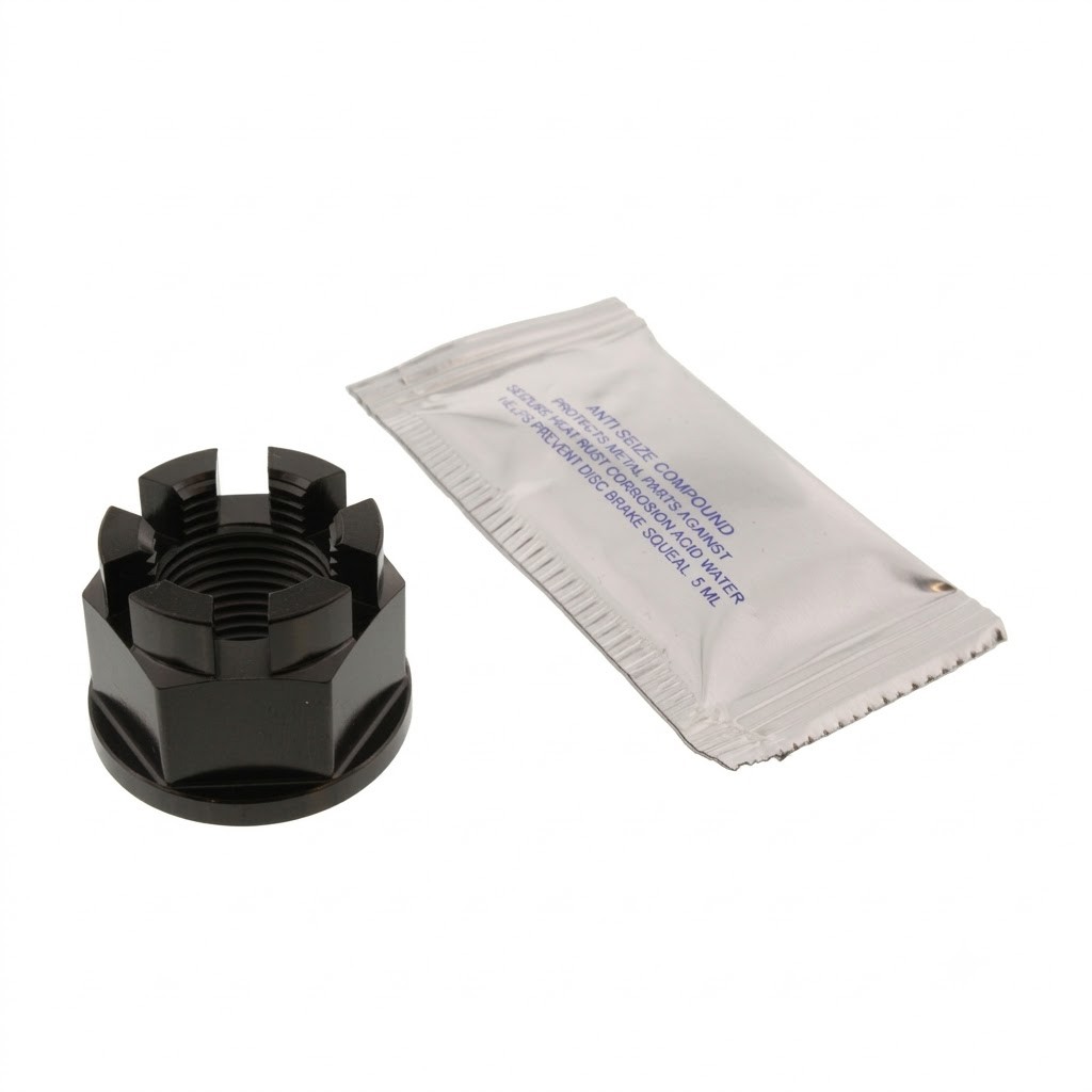 TUERCA ACERO INOX. EJE TRASERO NEGRA (4224)